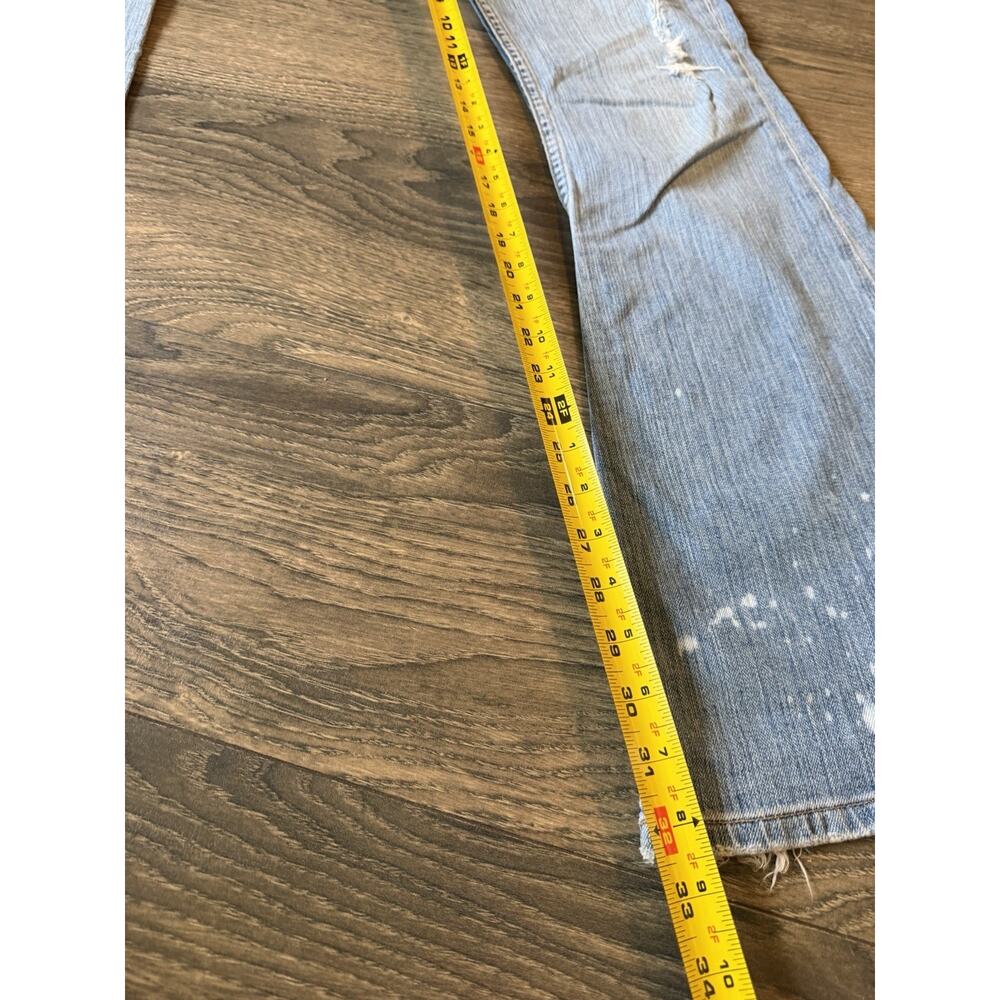 BKE Starlite Stretch Distressed Flare Jeans Sz 30x33.5 Y2K Grunge Paint Splatter - Picture 13 of 14